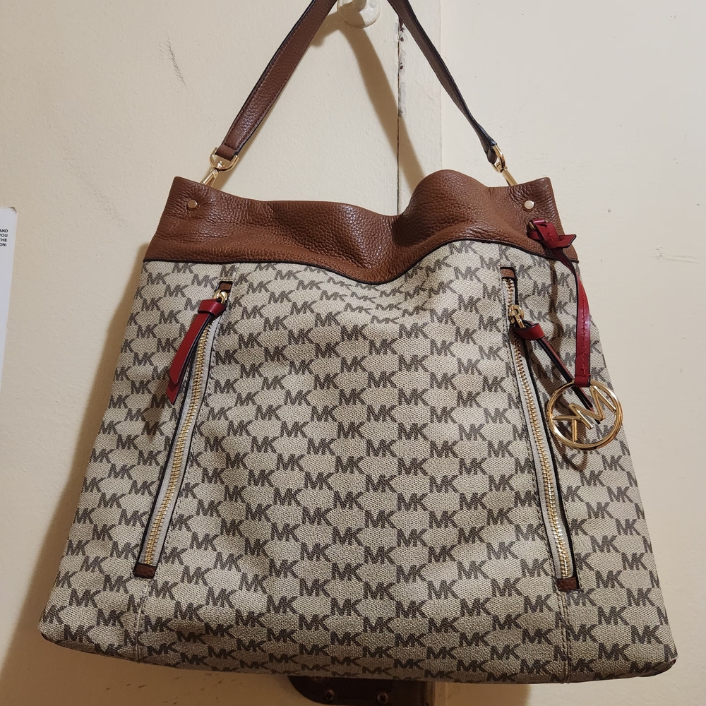 Michael Kors LEX Signature Convertible Hobo Shoulder Bag